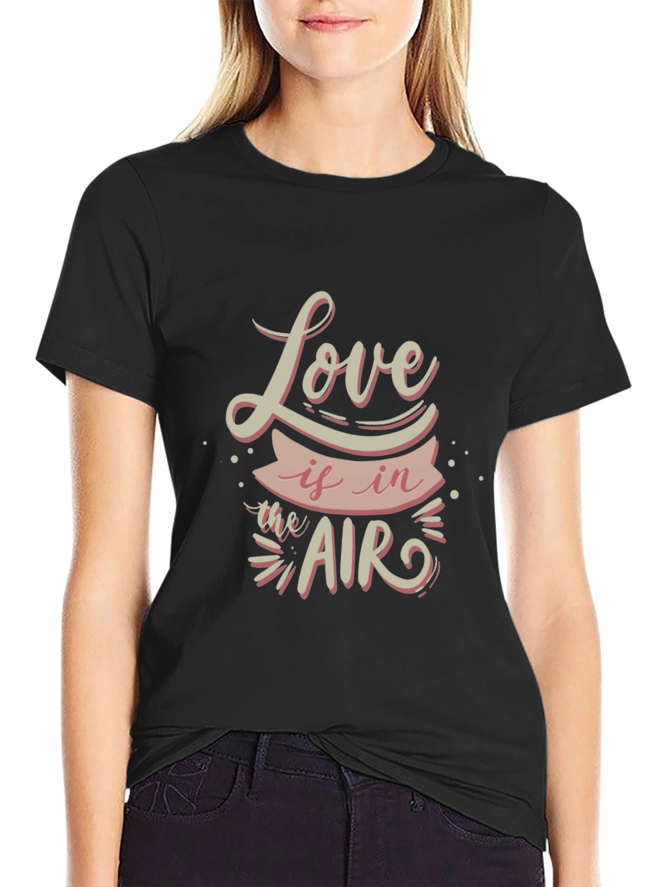 Love is in the Air Black Graphic Tee
