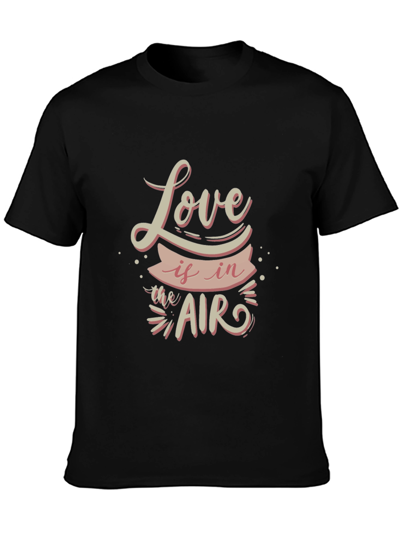 Love is in the Air Black Graphic Tee