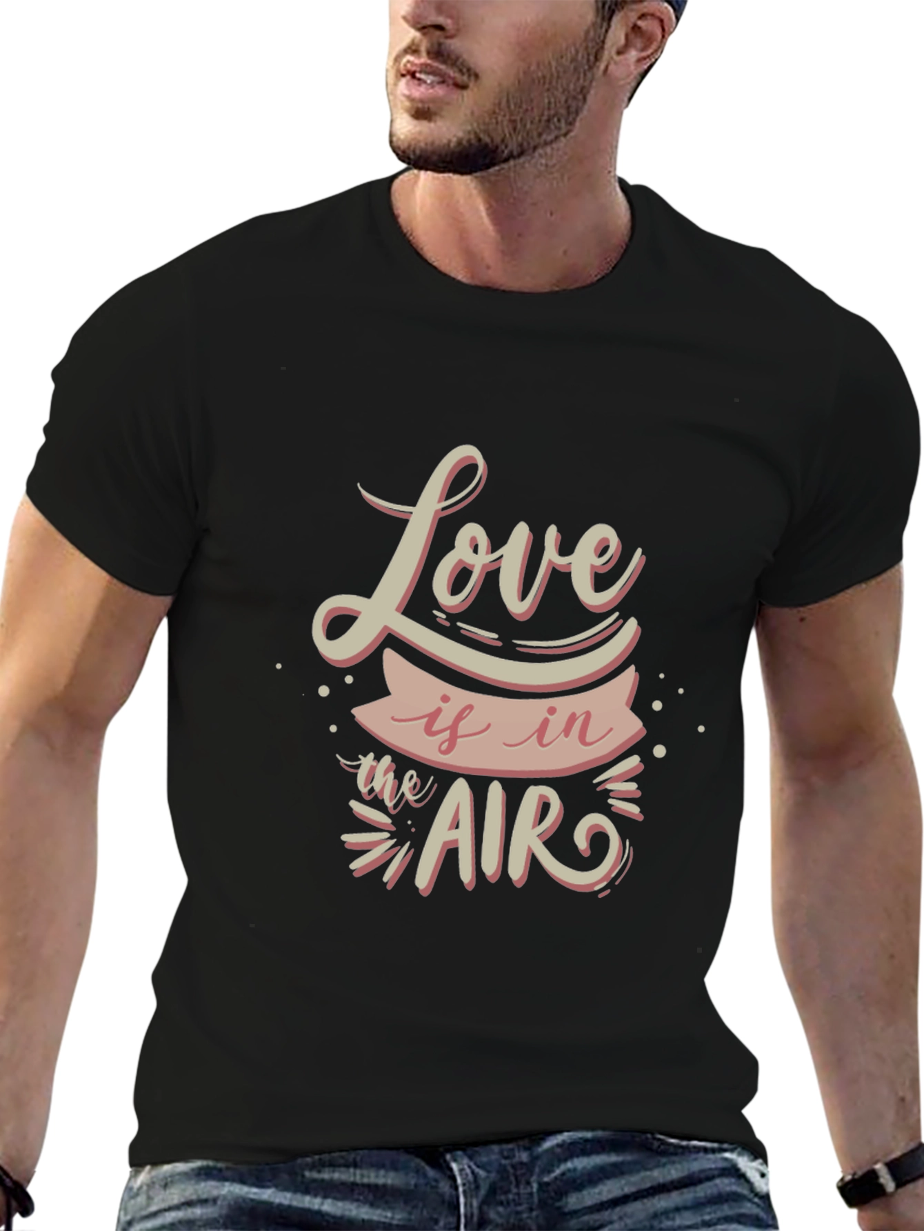 Love is in the Air Black Graphic Tee