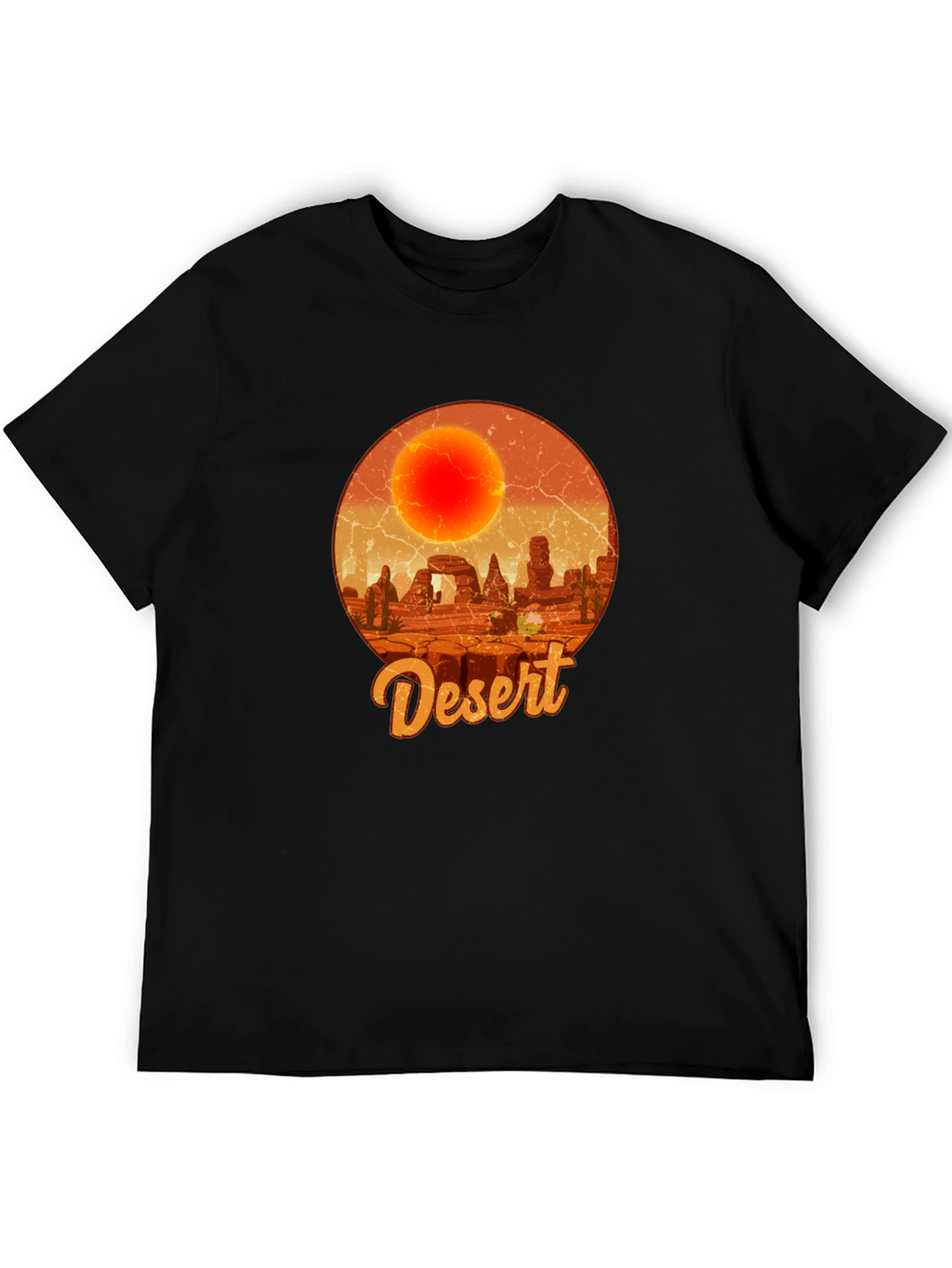 Desert Graphic Tee - Retro Sunscape T-Shirt