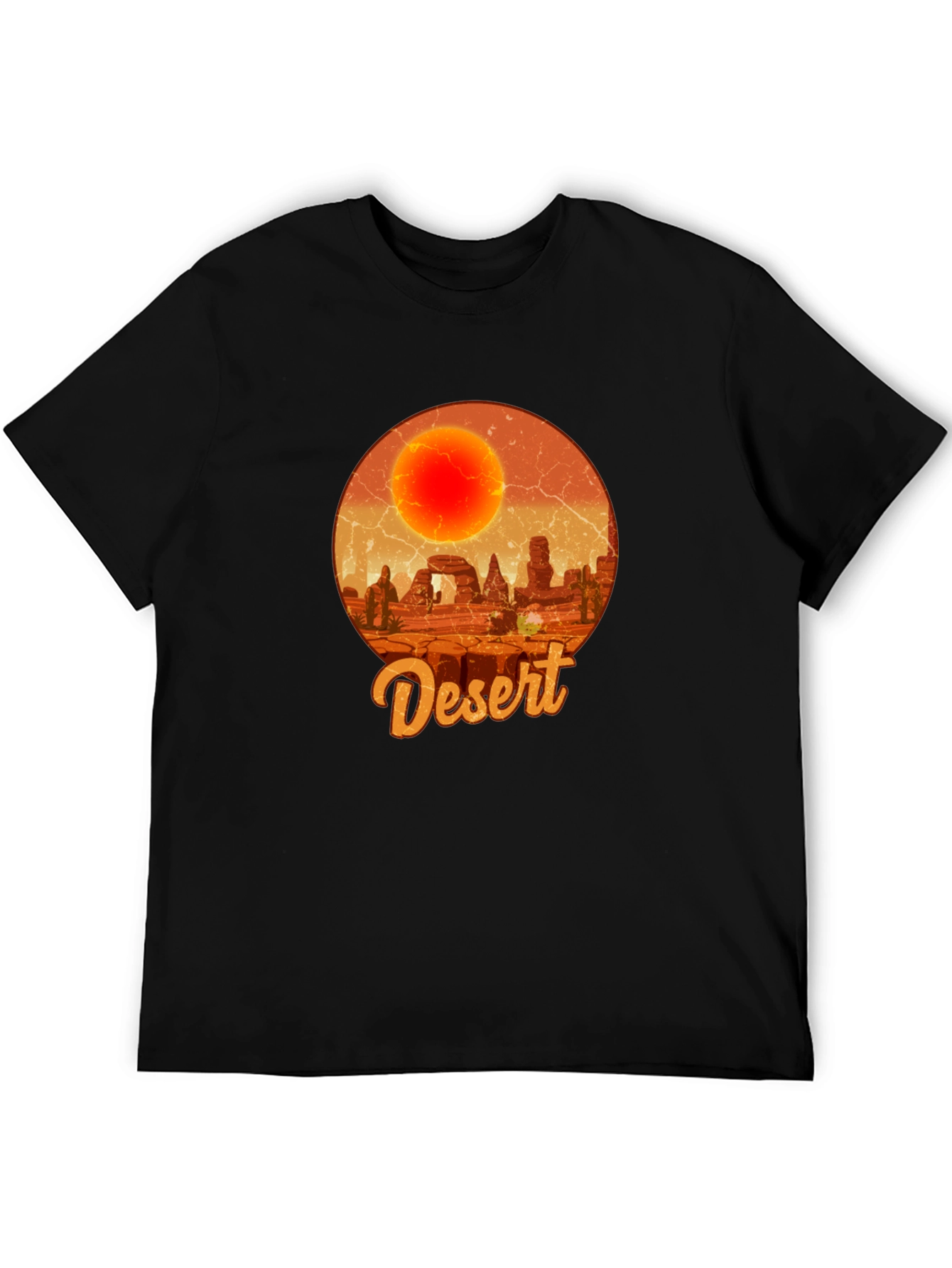 Desert Graphic Tee - Retro Sunscape T-Shirt