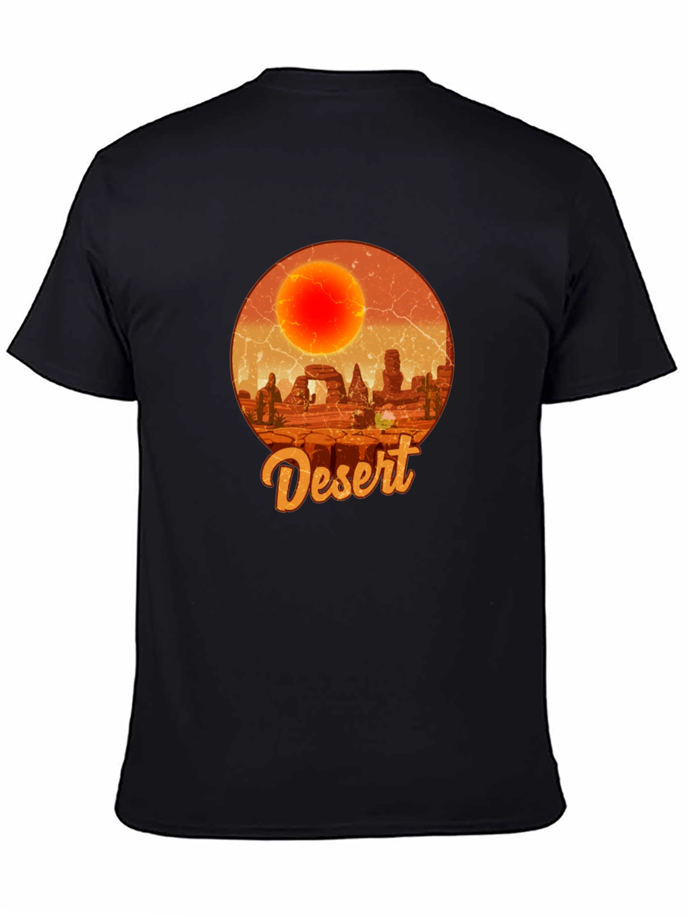 Desert Graphic Tee - Retro Sunscape T-Shirt
