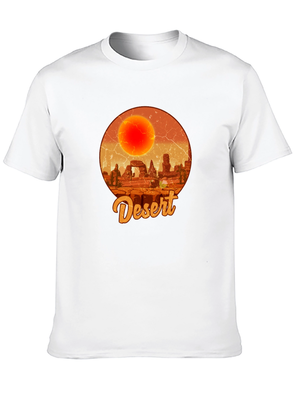 Desert Graphic Tee - Retro Sunscape T-Shirt