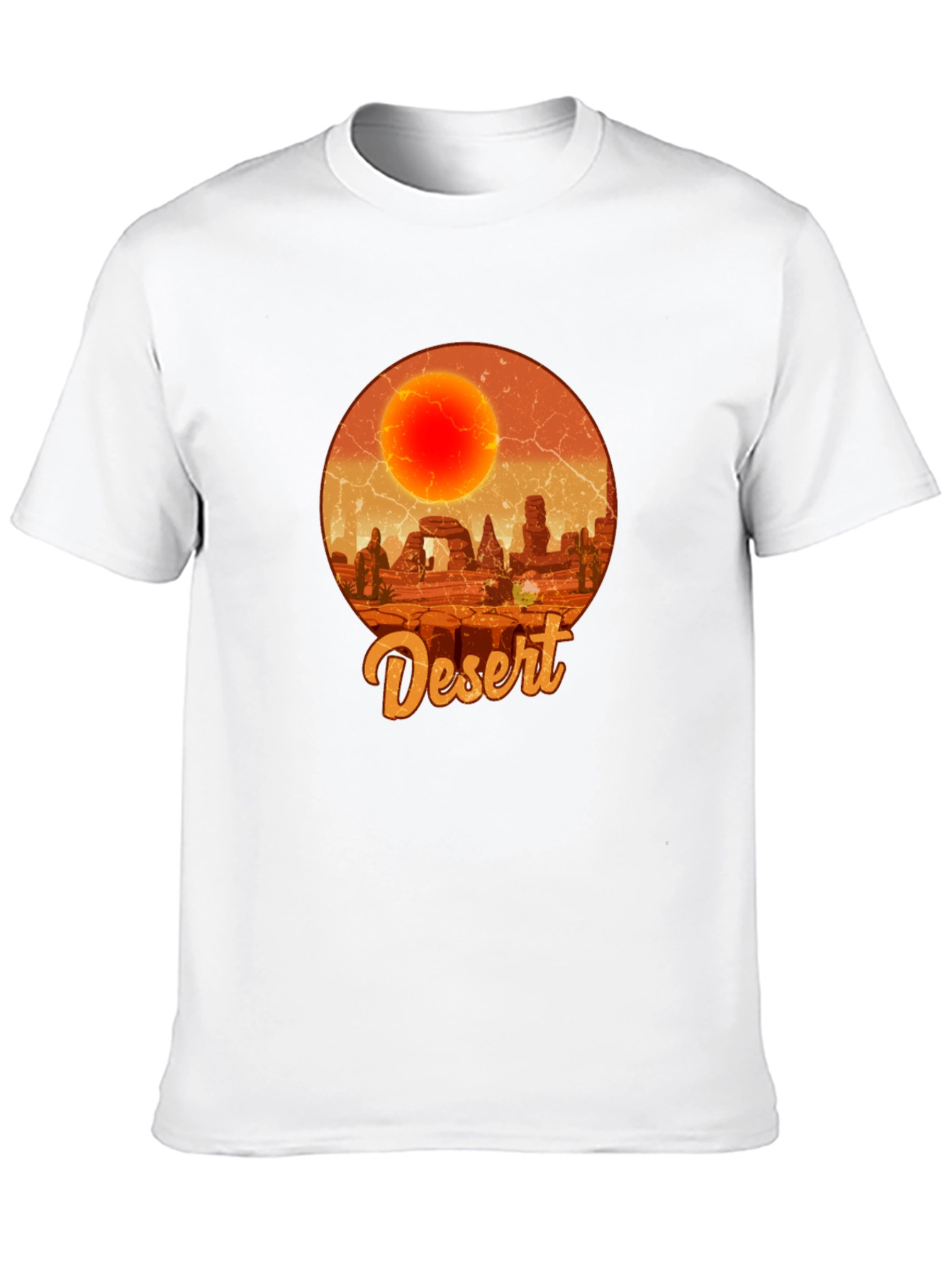 Desert Graphic Tee - Retro Sunscape T-Shirt