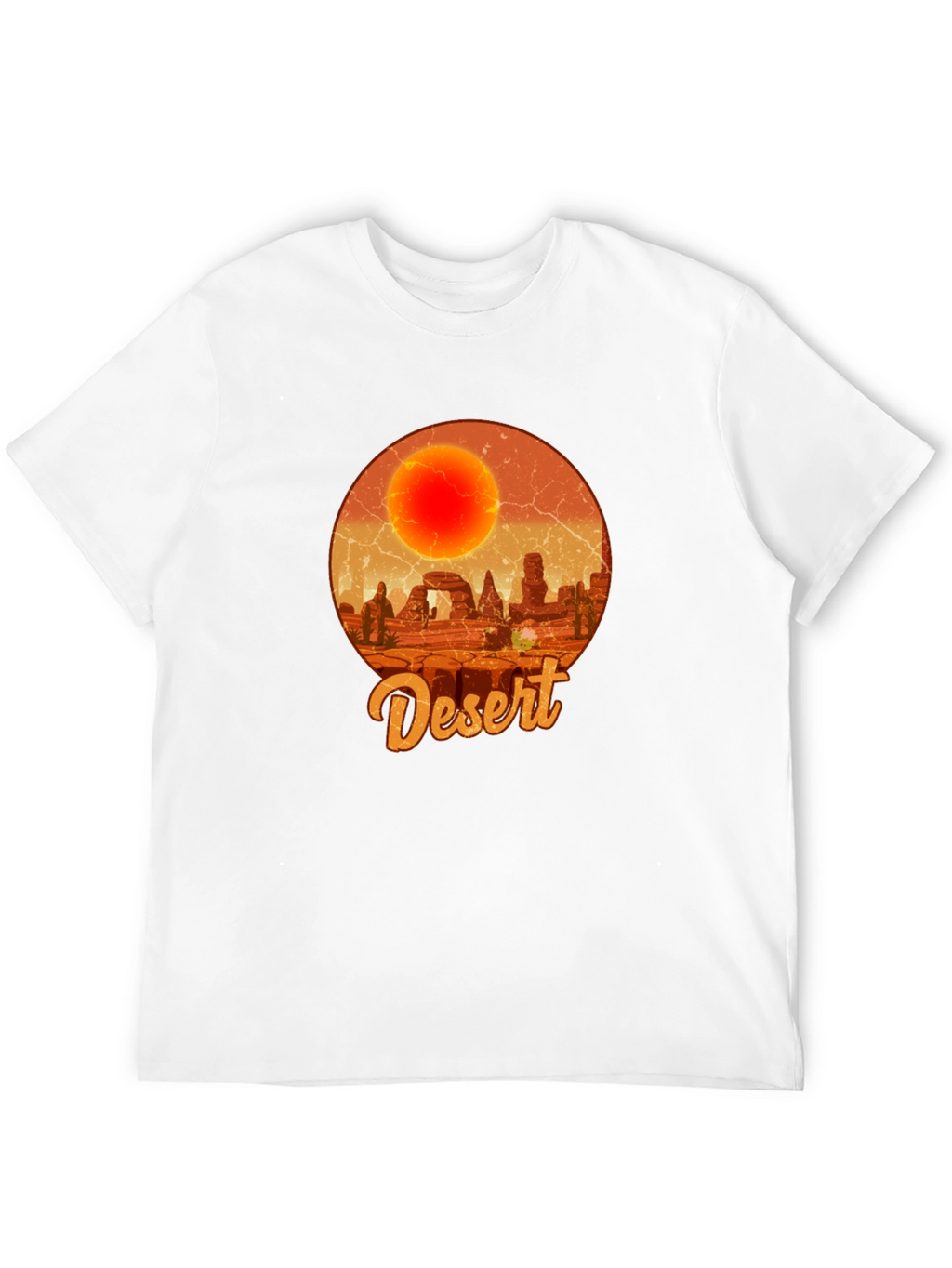 Desert Graphic Tee - Retro Sunscape T-Shirt