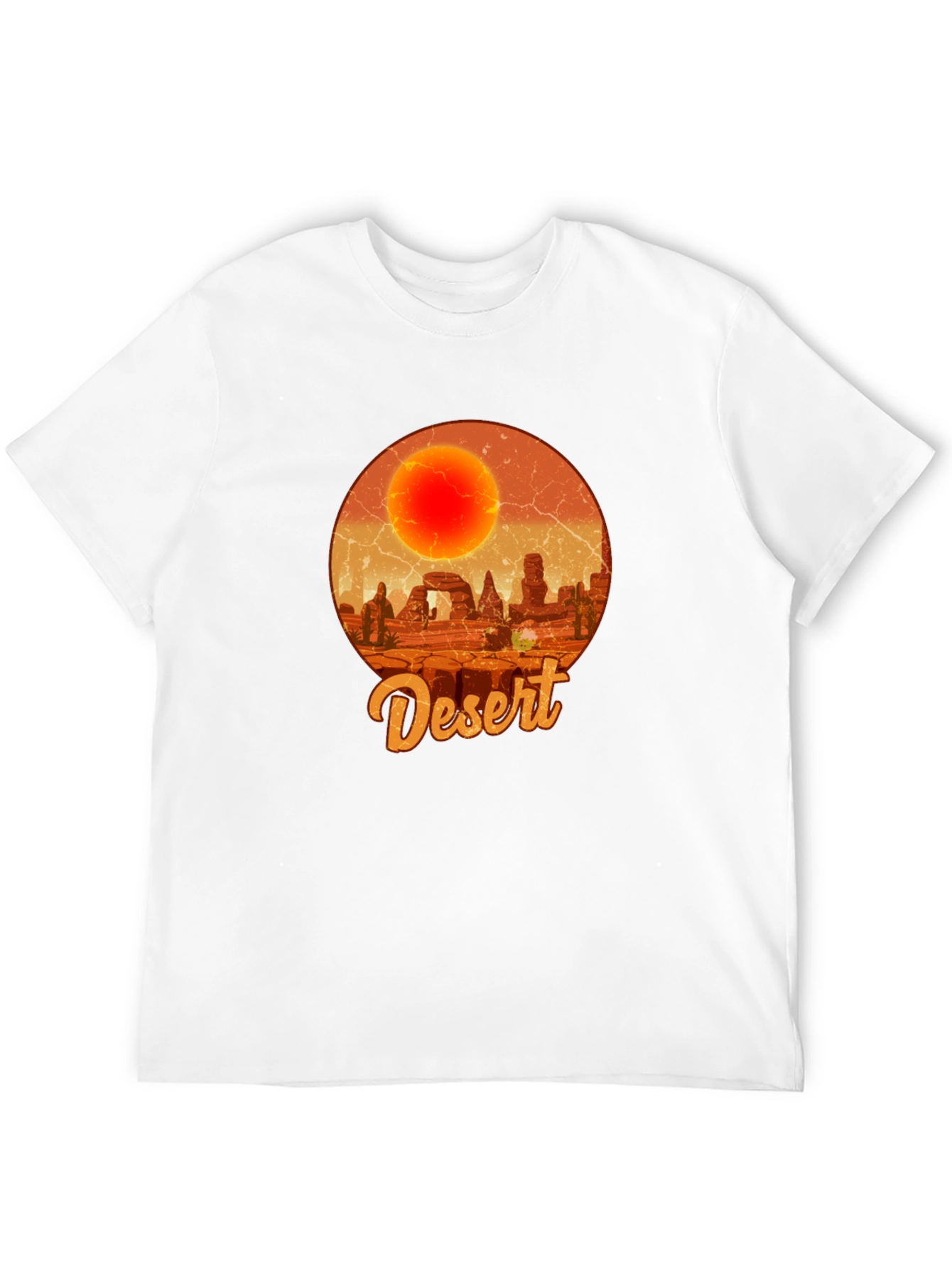 Desert Graphic Tee - Retro Sunscape T-Shirt