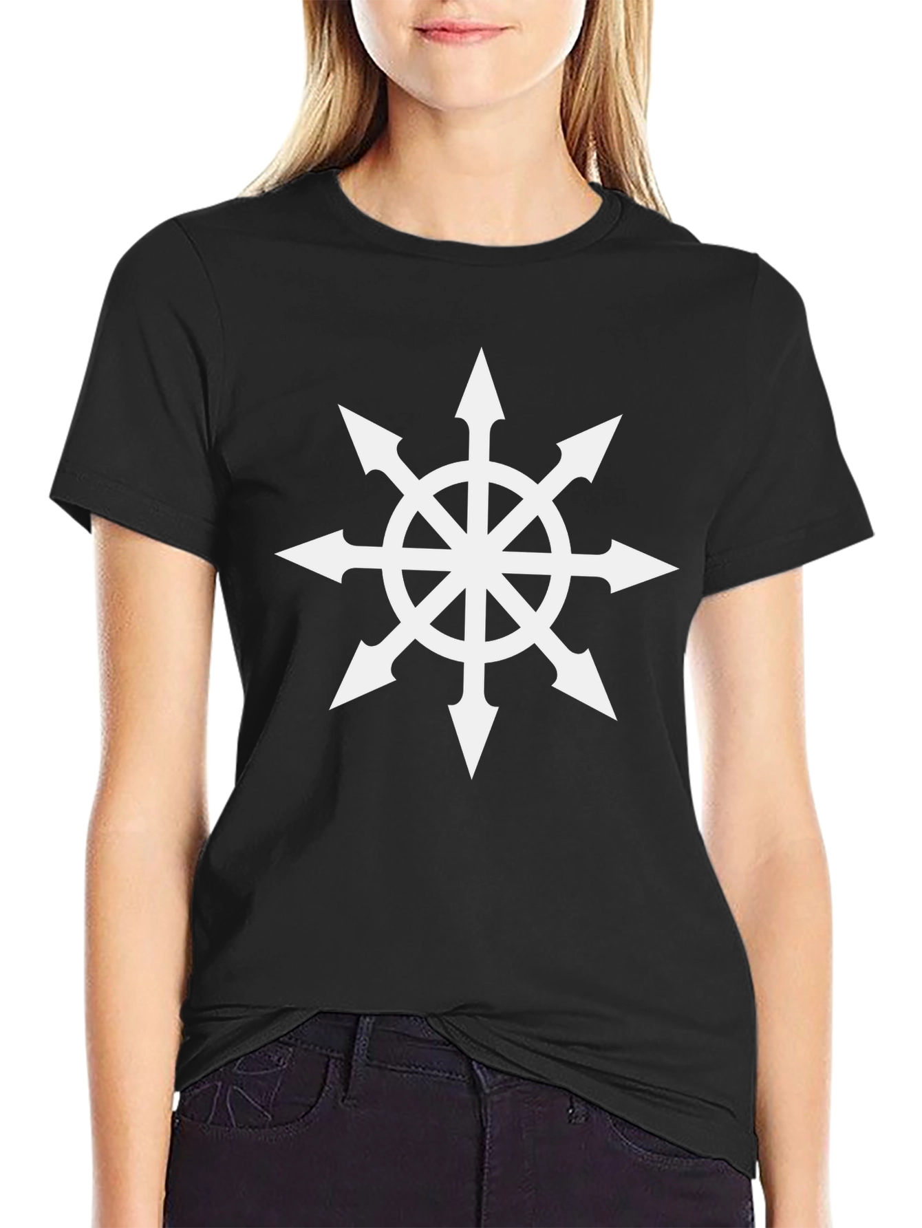 Chaos Star Graphic T-Shirt - Black Cotton Tee