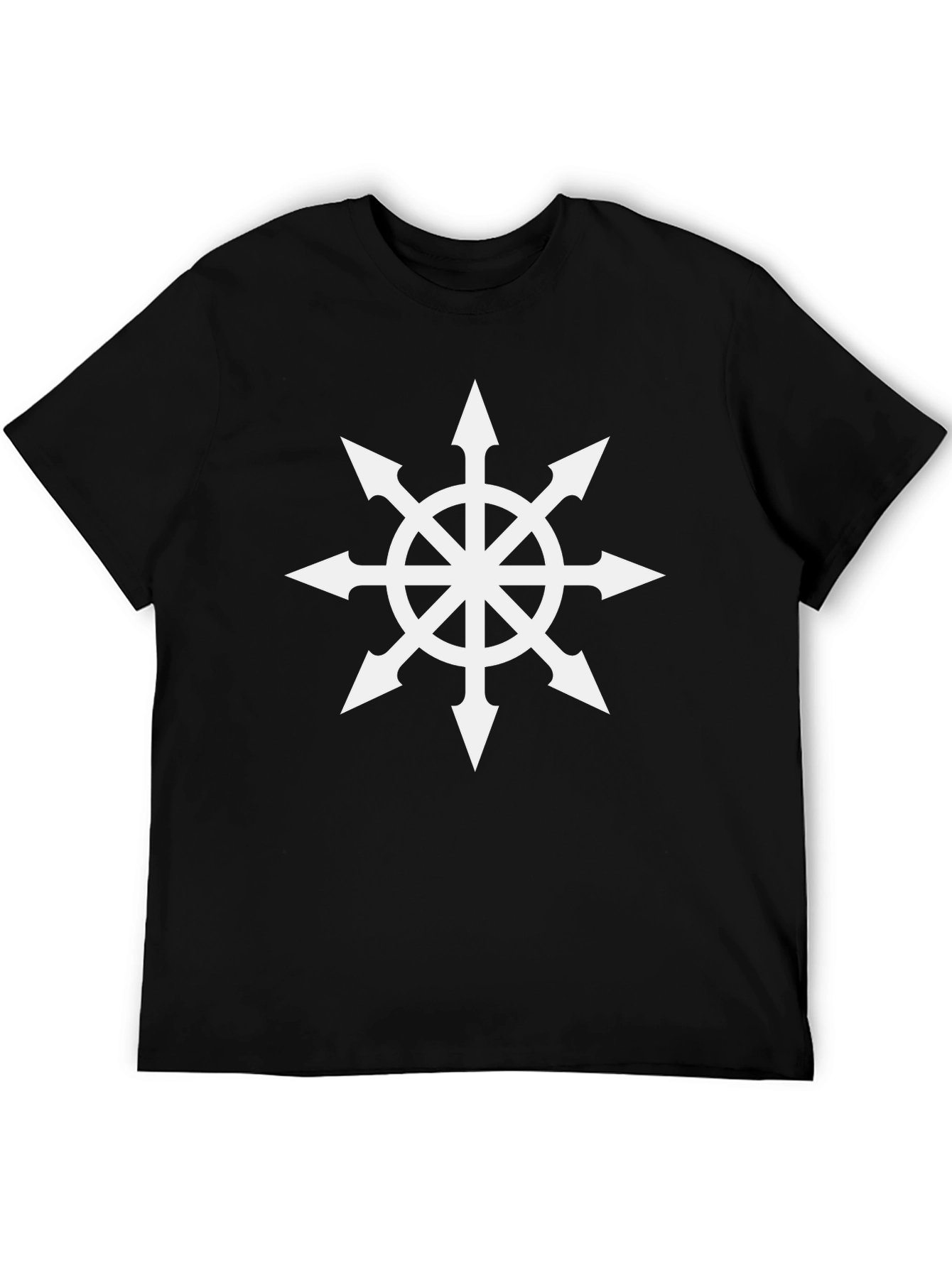 Chaos Star Graphic T-Shirt - Black Cotton Tee