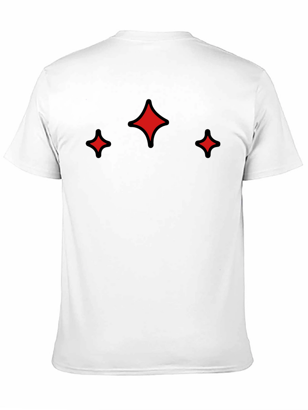 Modern Black Tee with Red Sparkle Design