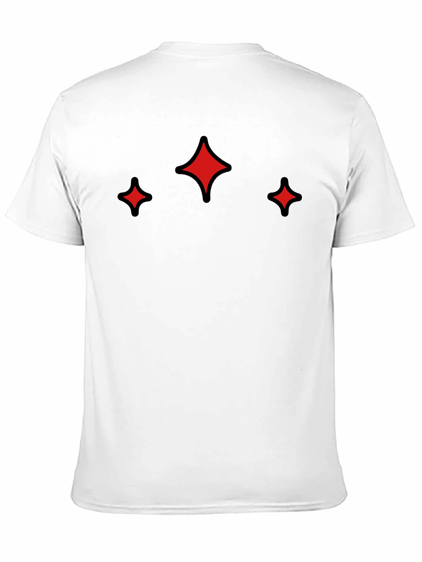 Modern Black Tee with Red Sparkle Design