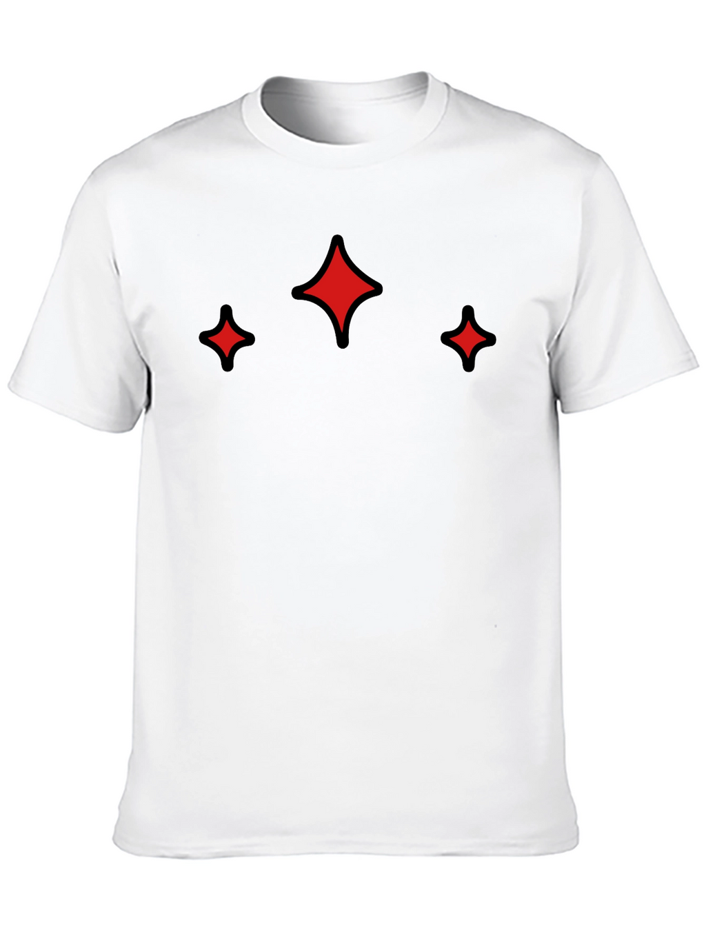 Modern Black Tee with Red Sparkle Design