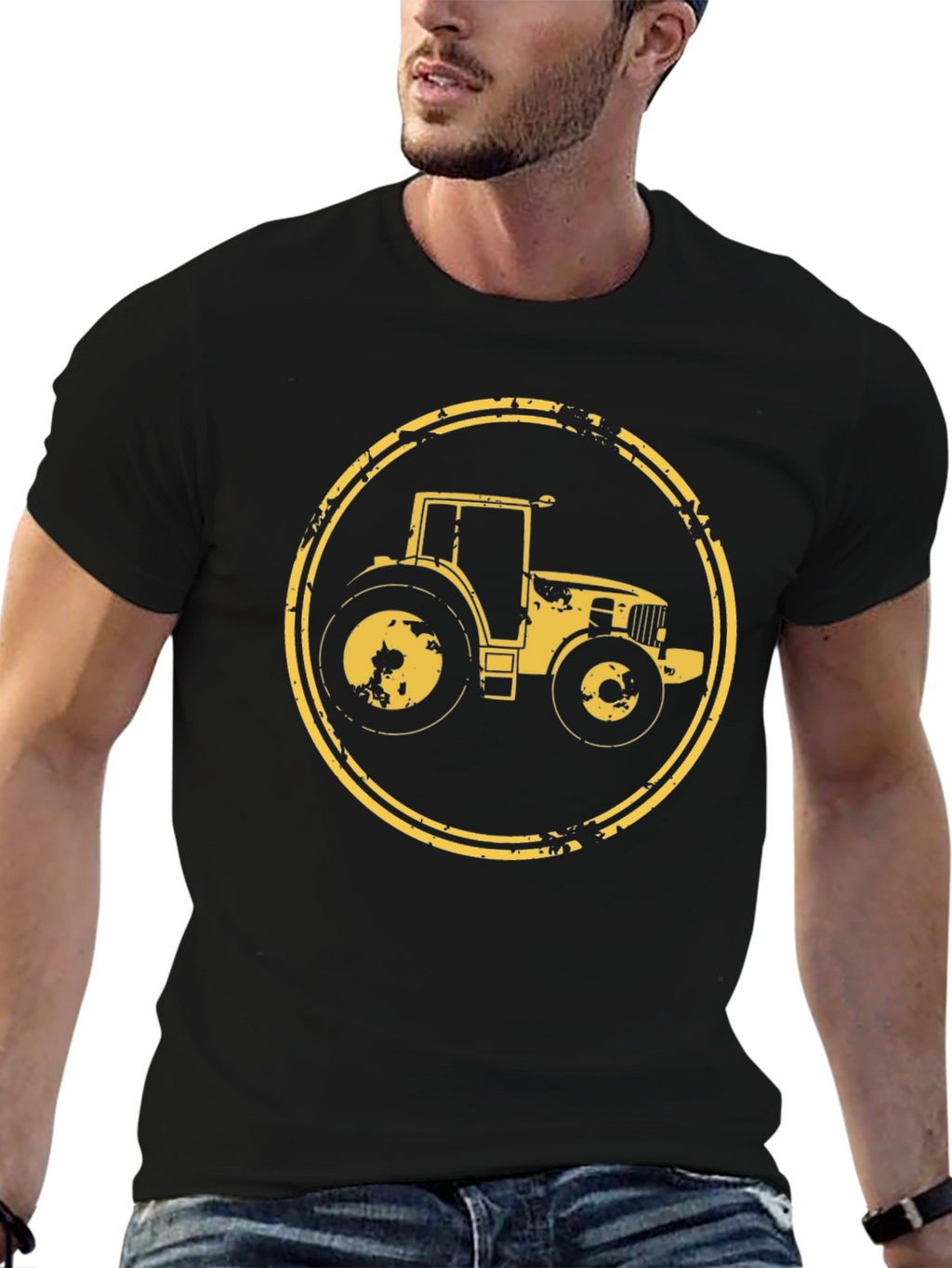 Distressed Tractor Graphic Tee