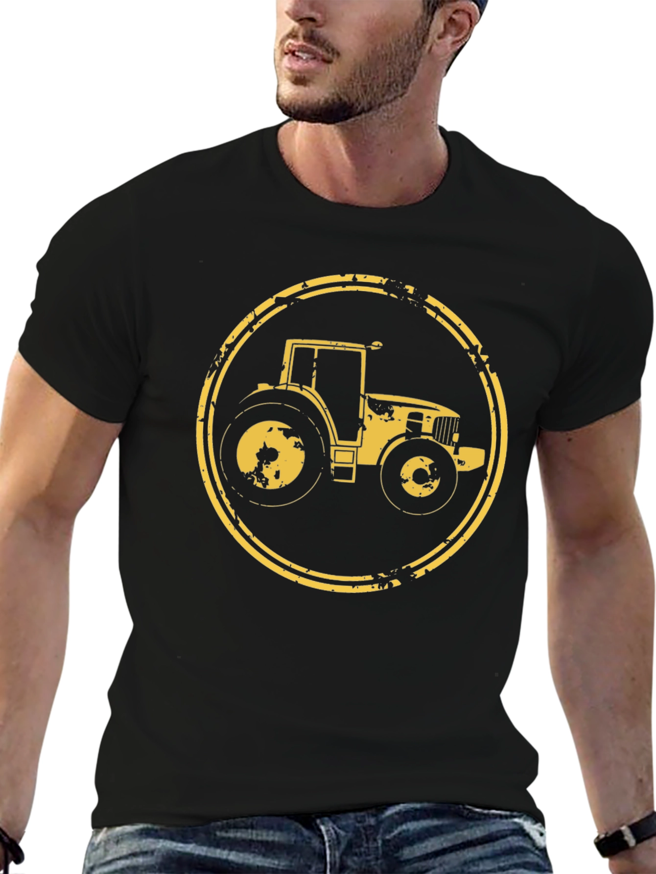Distressed Tractor Graphic Tee