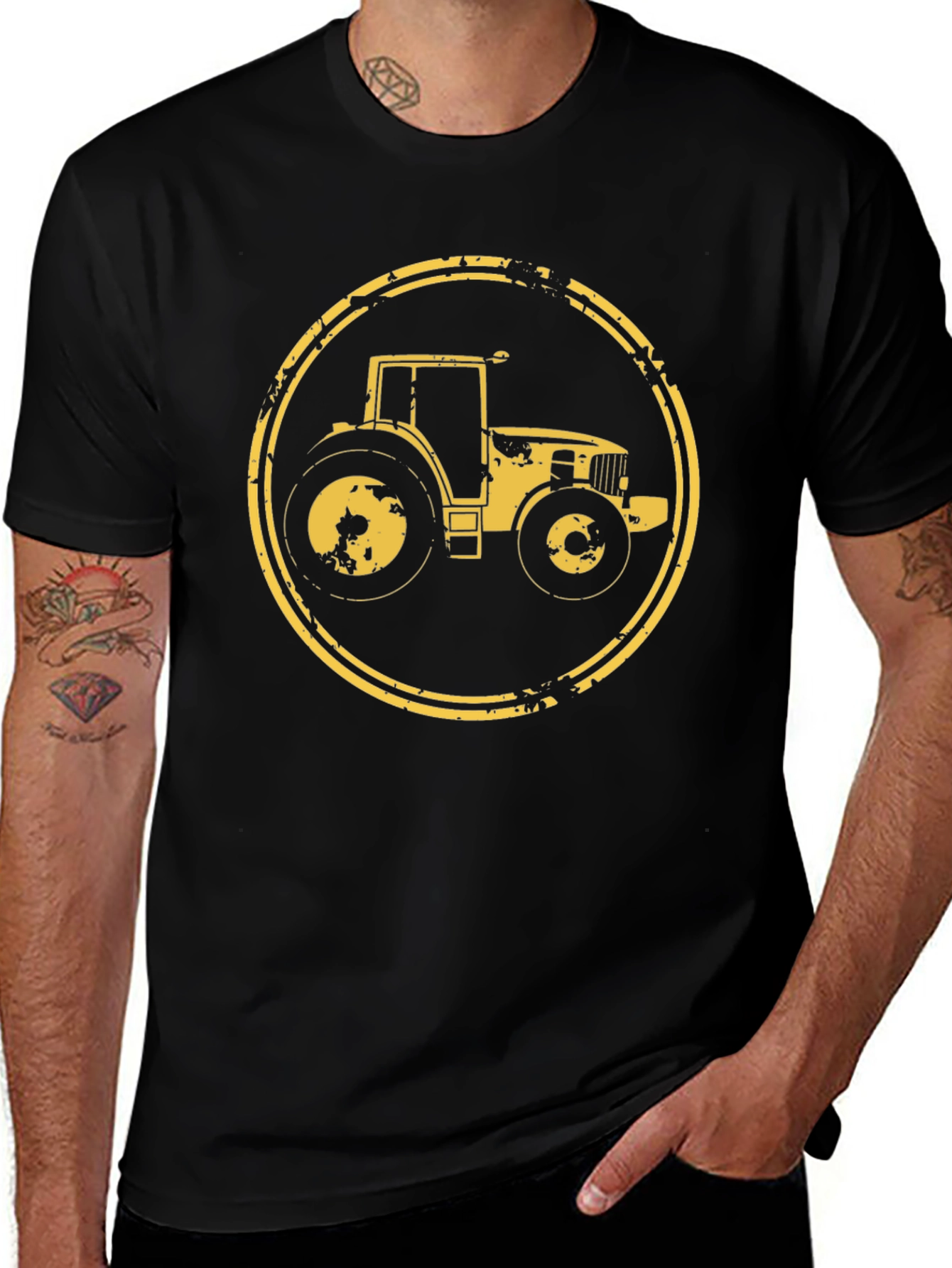 Distressed Tractor Graphic Tee
