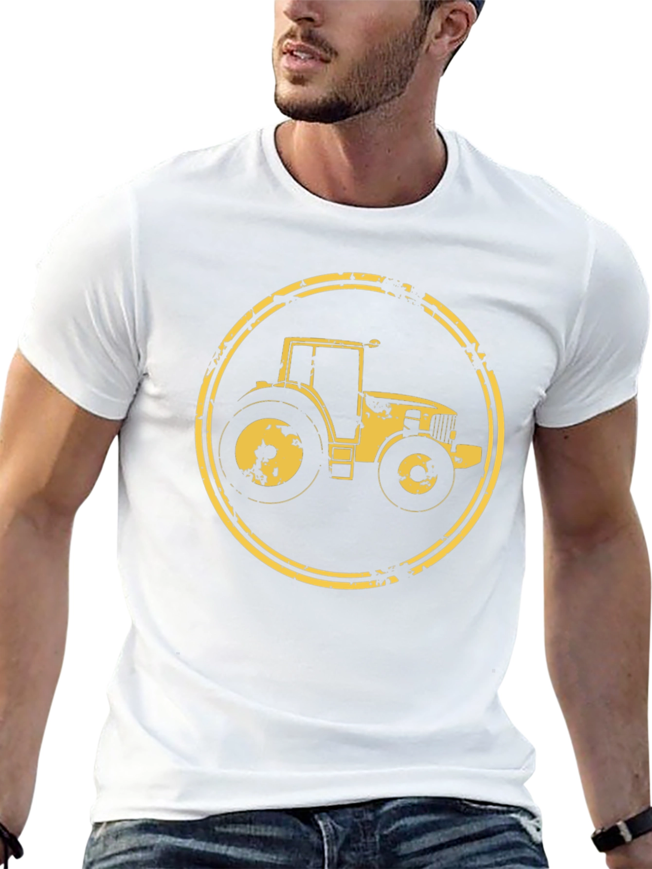 Distressed Tractor Graphic Tee