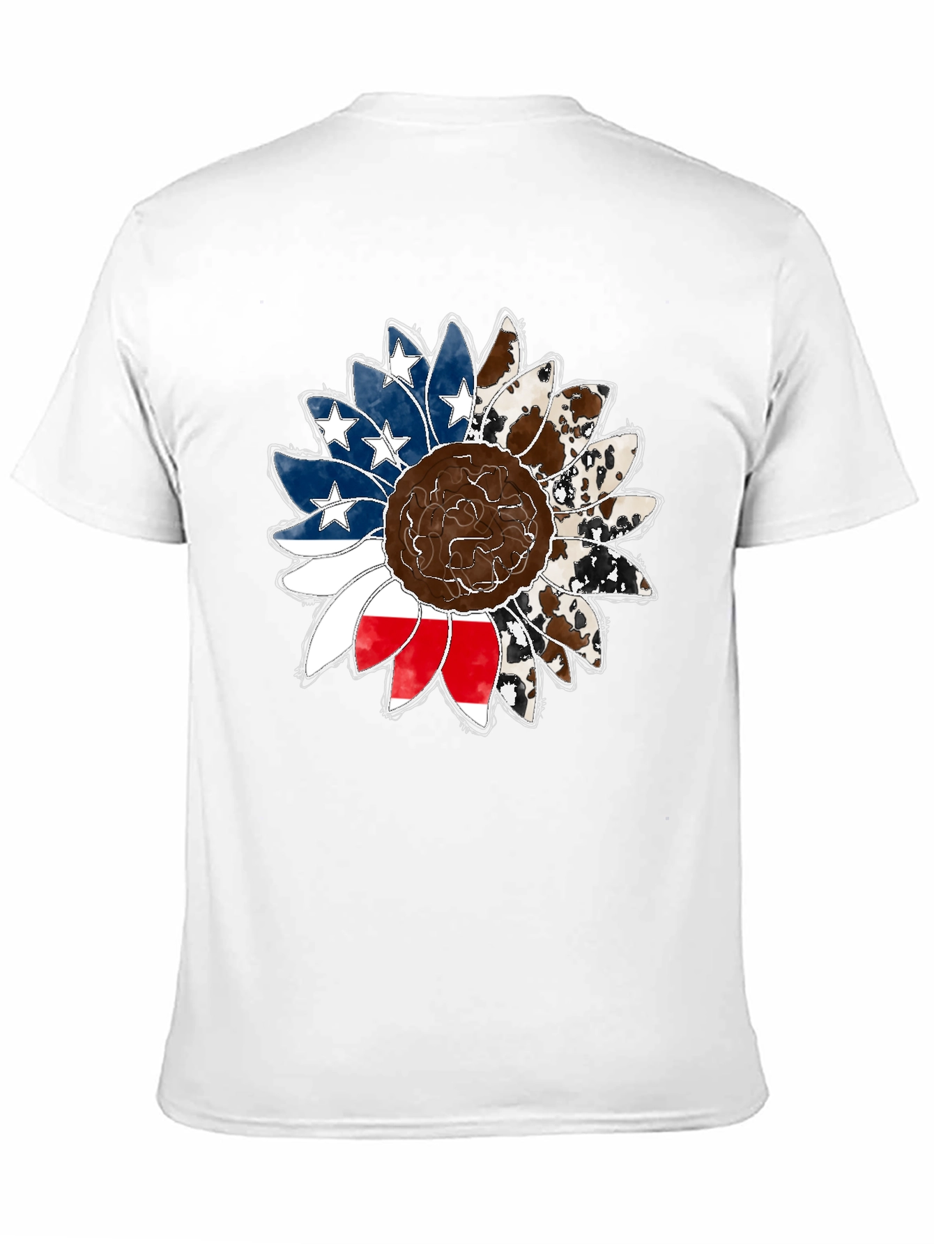 American Flag Sunflower Graphic Tee