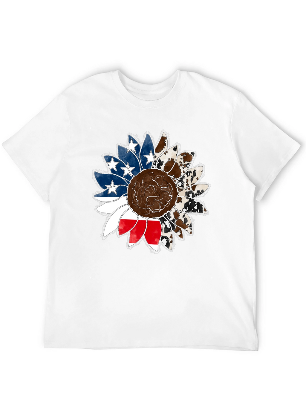 American Flag Sunflower Graphic Tee