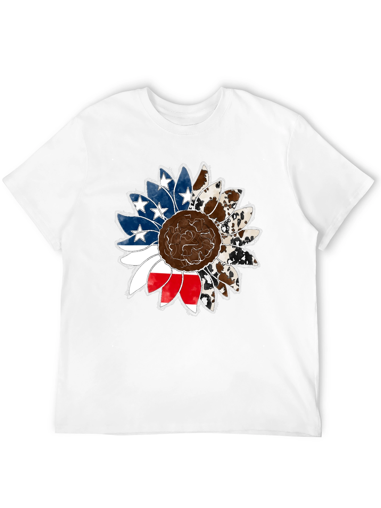 American Flag Sunflower Graphic Tee