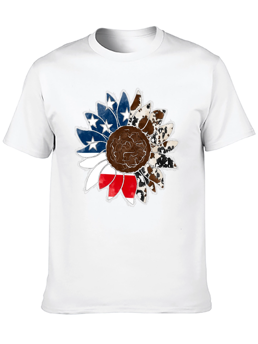 American Flag Sunflower Graphic Tee
