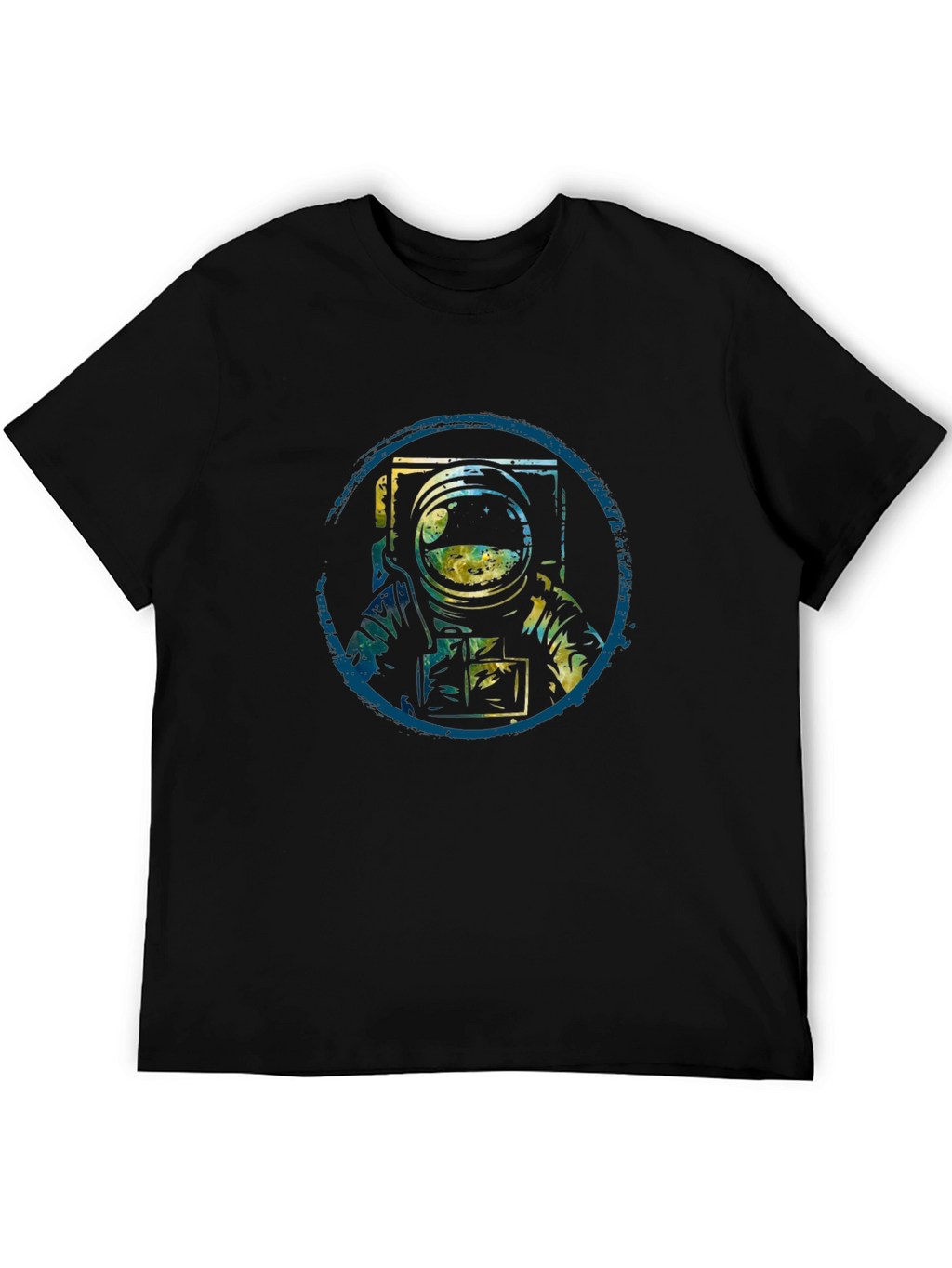 Astronaut Graphic Tee - Black Cotton Blend