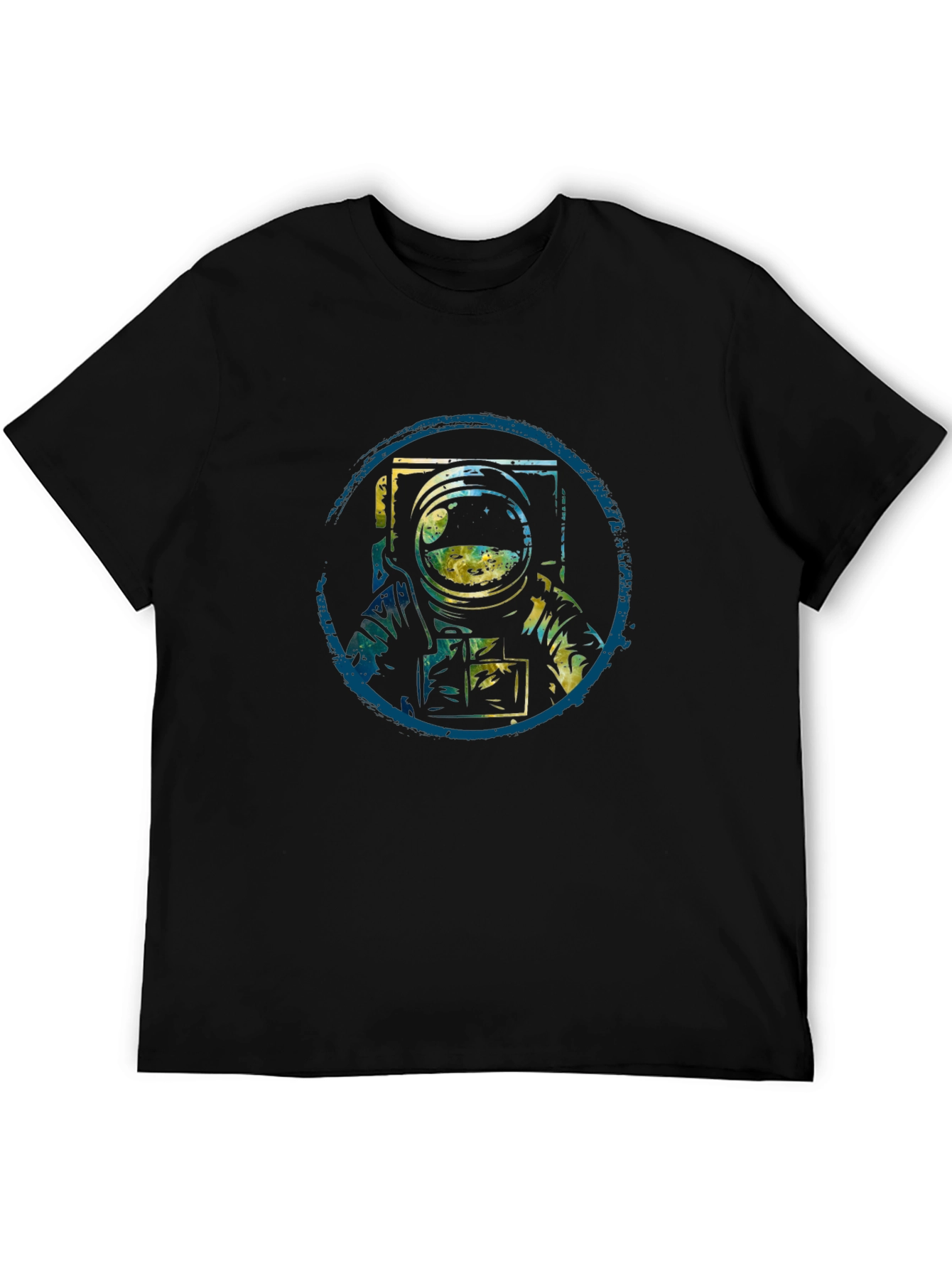 Astronaut Graphic Tee - Black Cotton Blend