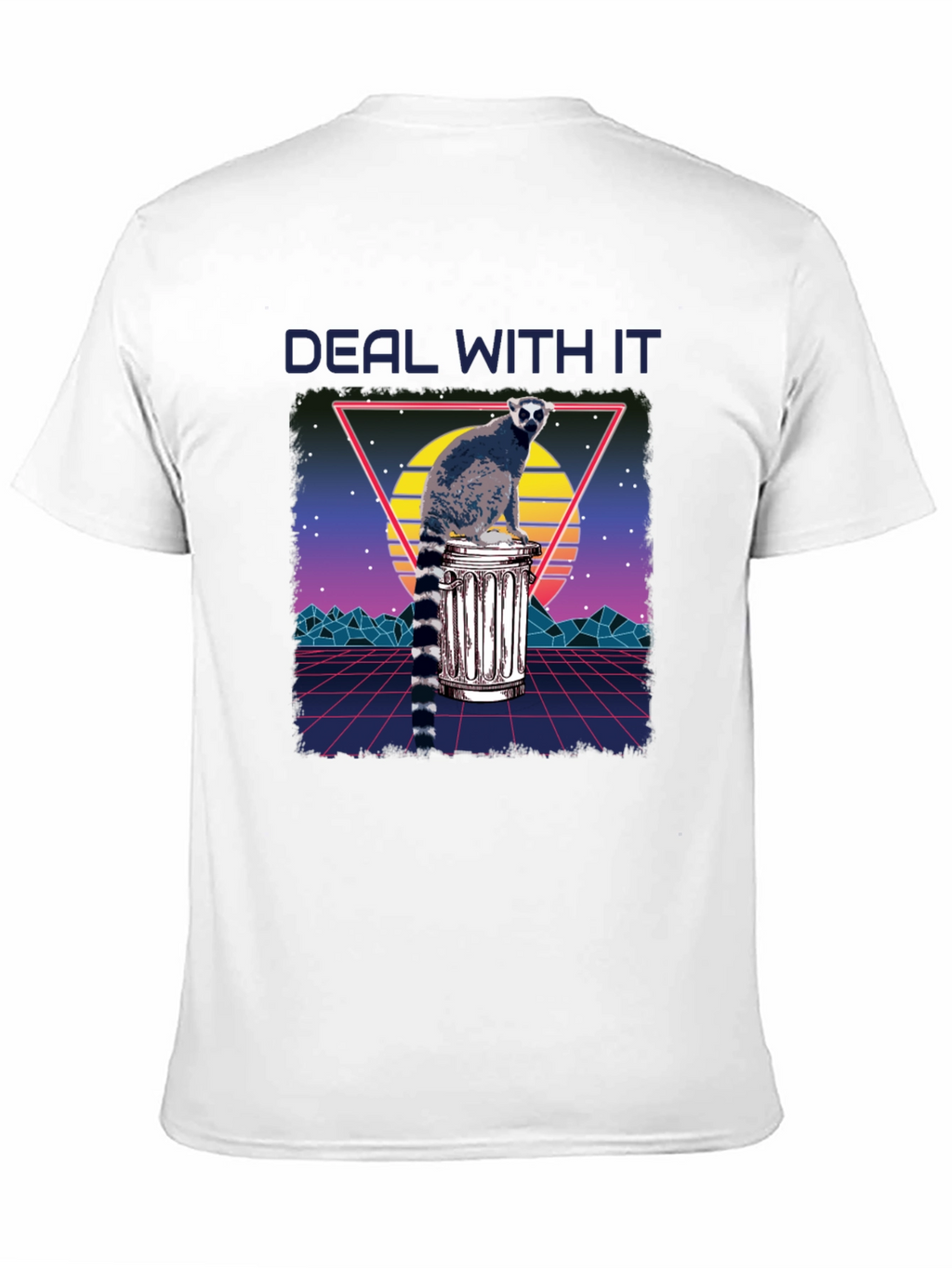 Retro Lemur Deal With It Graphic Tee