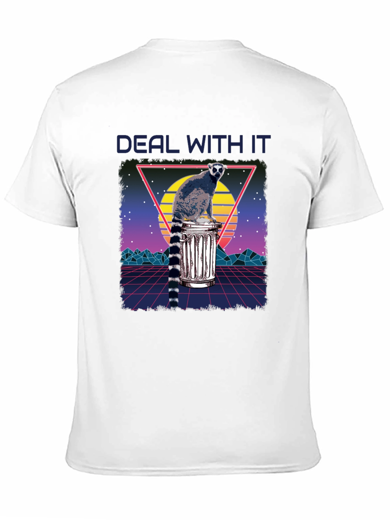 Retro Lemur Deal With It Graphic Tee