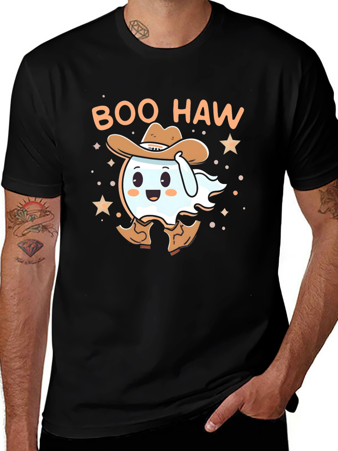 Boo Haw Cowboy Ghost Halloween T-Shirt