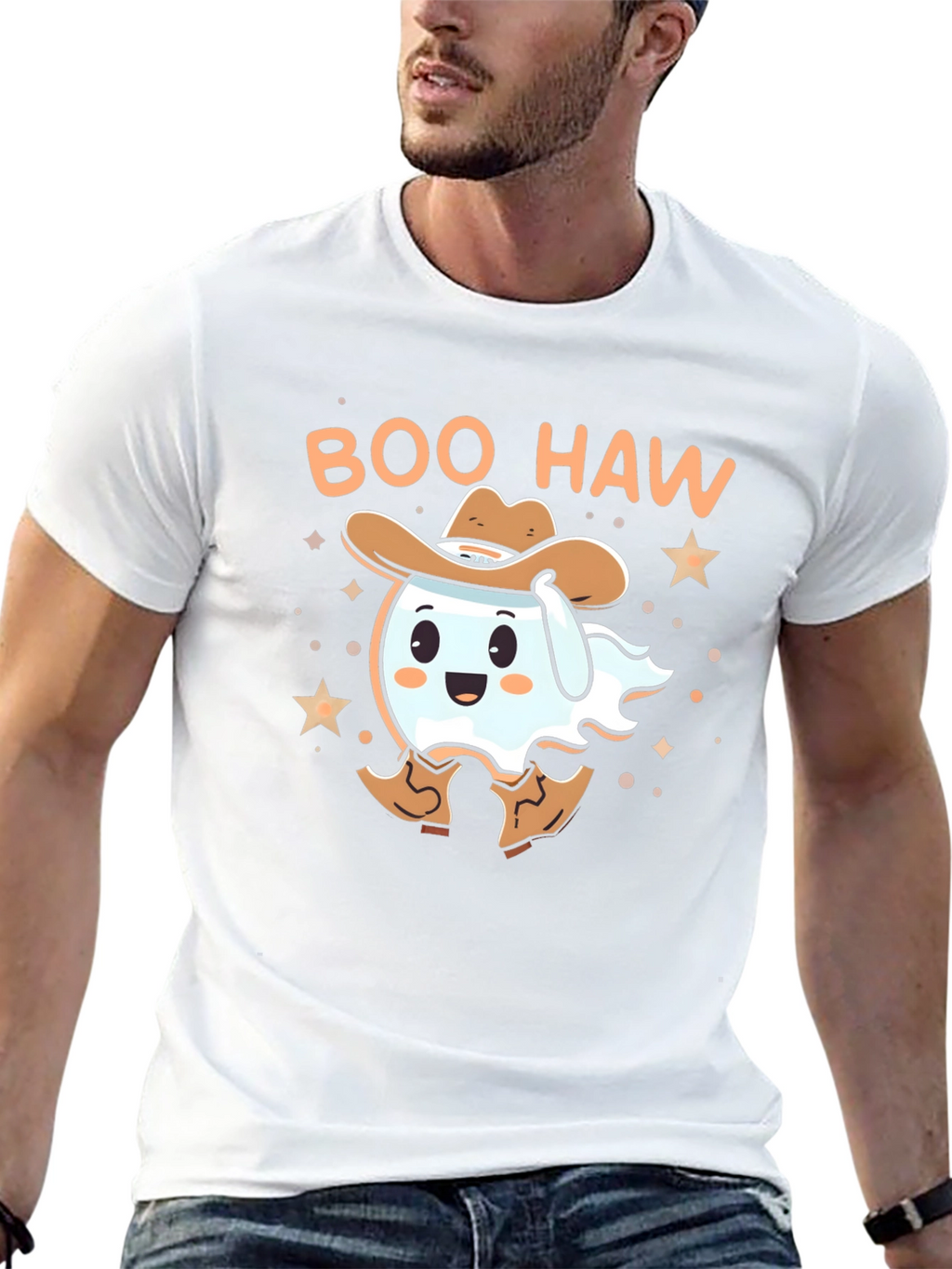 Boo Haw Cowboy Ghost Halloween T-Shirt