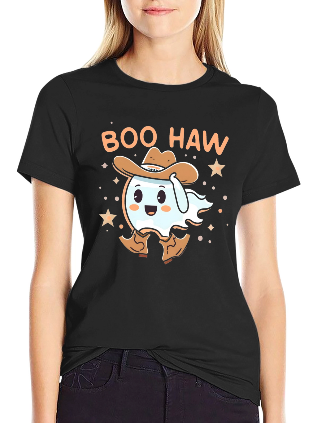 Boo Haw Cowboy Ghost Halloween T-Shirt