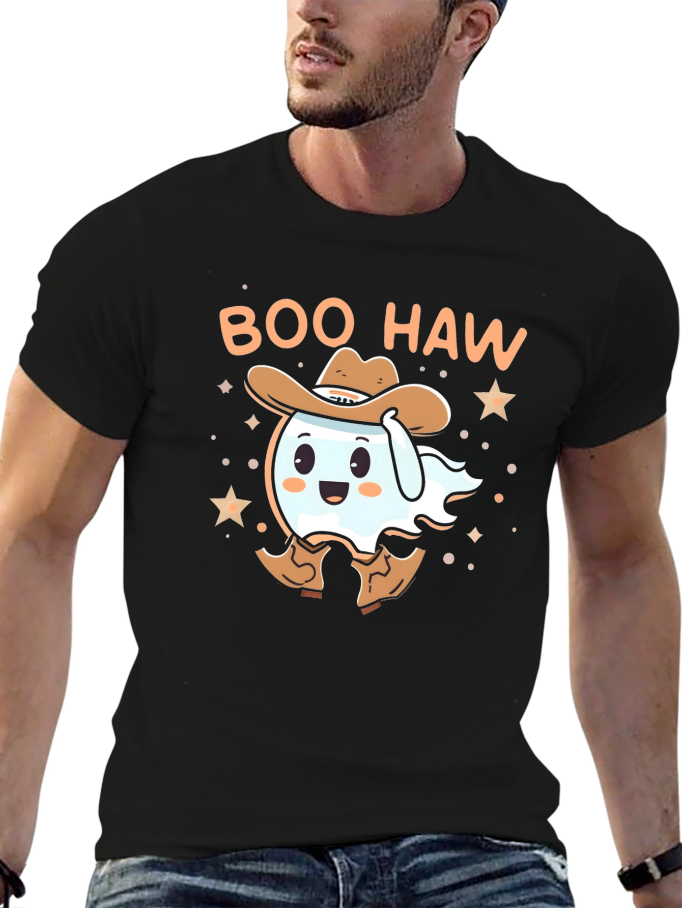 Boo Haw Cowboy Ghost Halloween T-Shirt