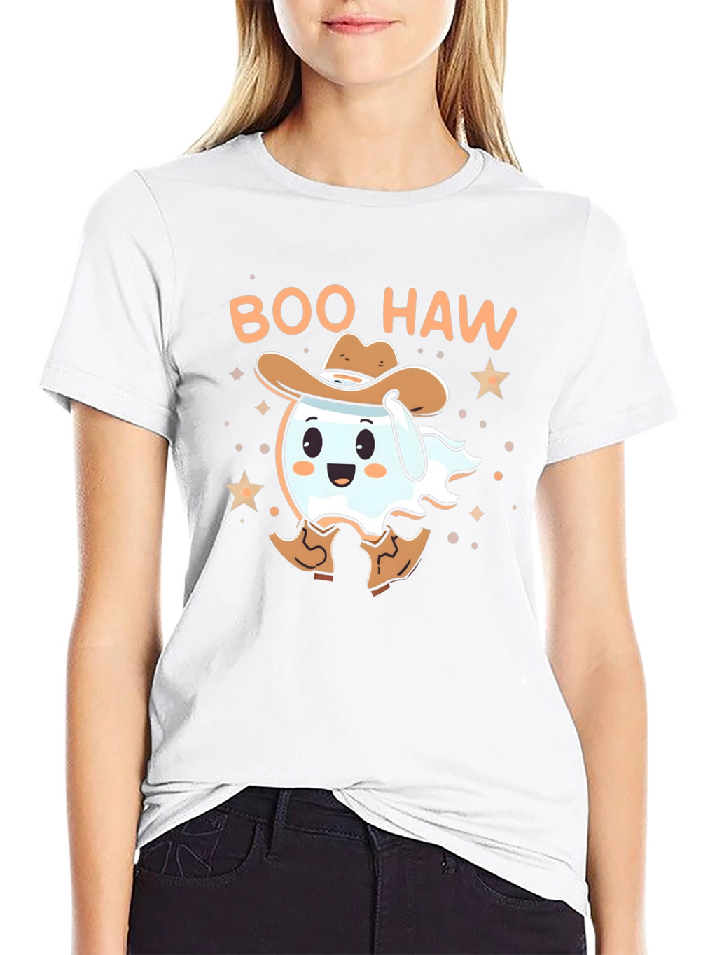 Boo Haw Cowboy Ghost Halloween T-Shirt
