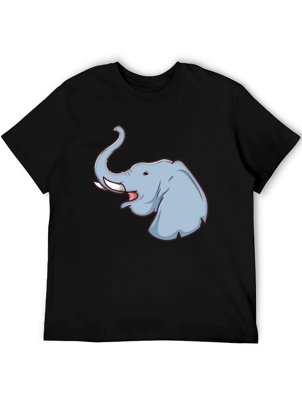 Elephant Graphic T-Shirt - Black Cotton Tee