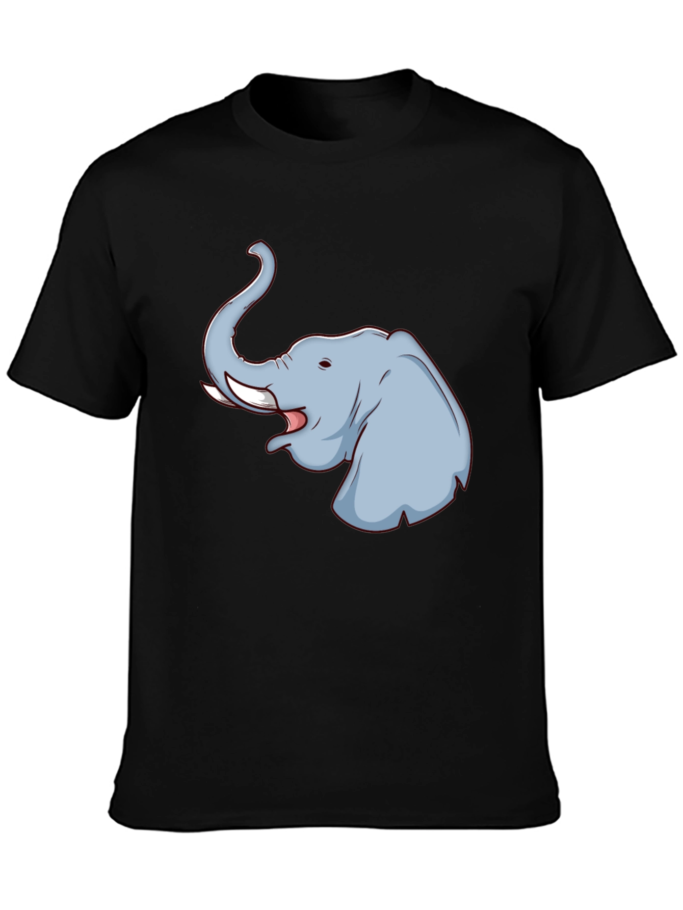 Elephant Graphic T-Shirt - Black Cotton Tee