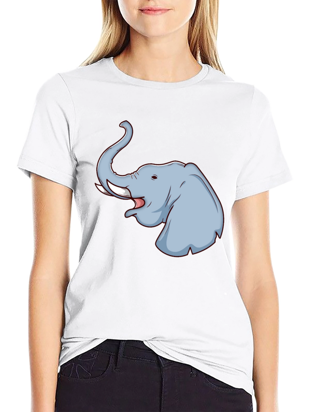 Elephant Graphic T-Shirt - Black Cotton Tee