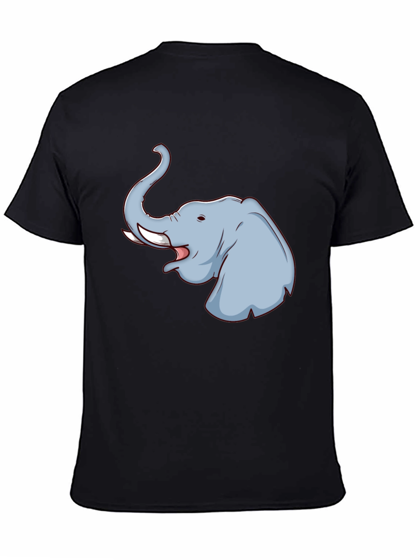 Elephant Graphic T-Shirt - Black Cotton Tee
