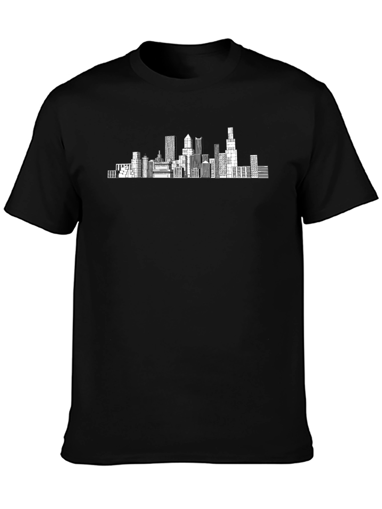 Cityscape Graphic Tee - Modern Black T-Shirt