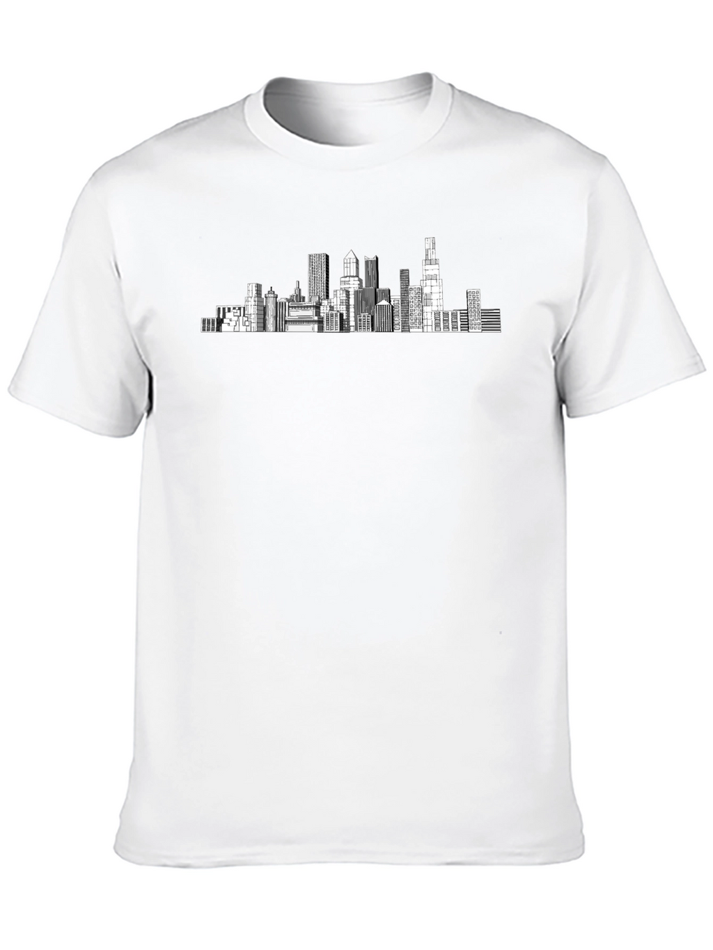 Cityscape Graphic Tee - Modern Black T-Shirt