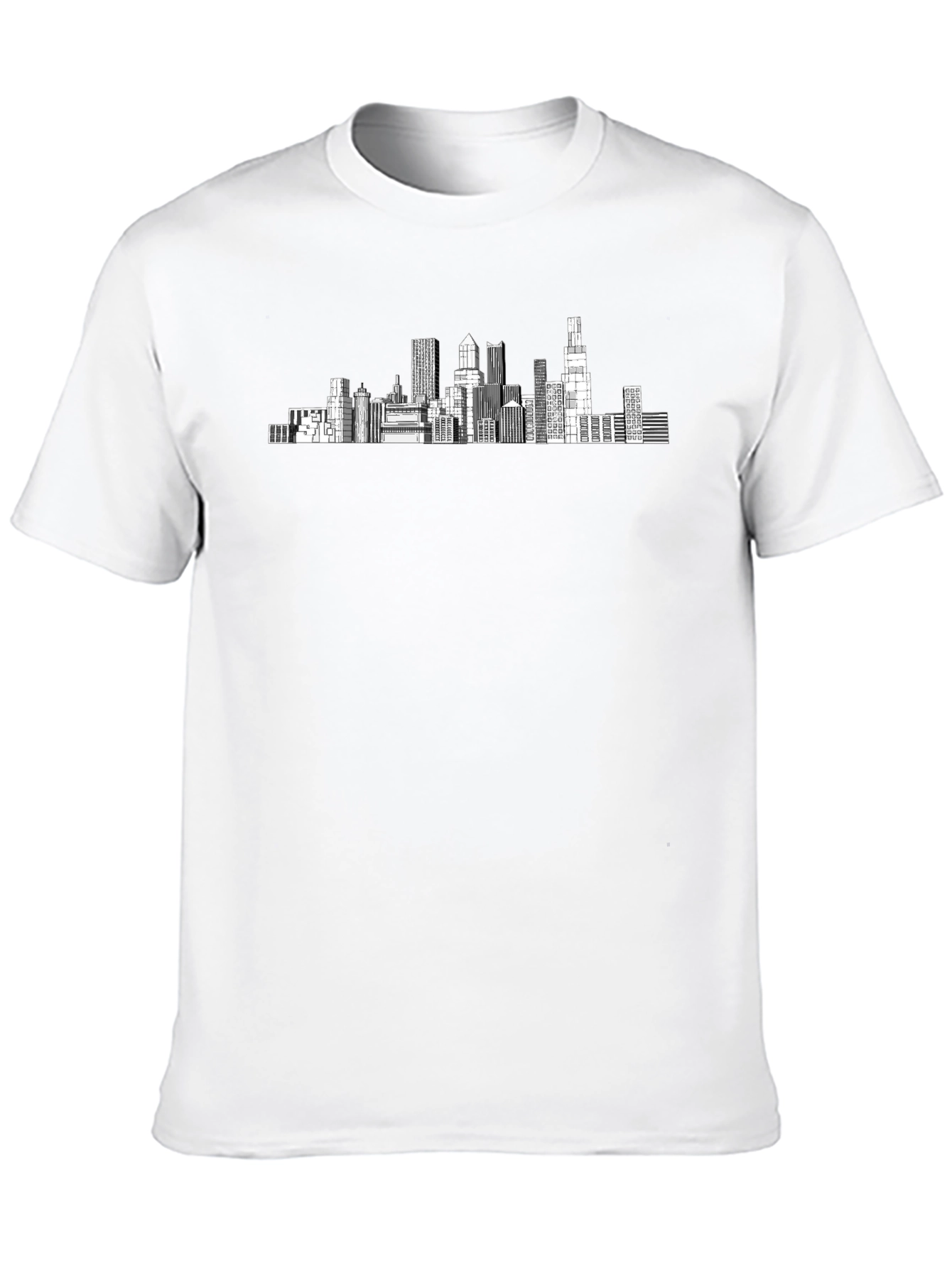 Cityscape Graphic Tee - Modern Black T-Shirt