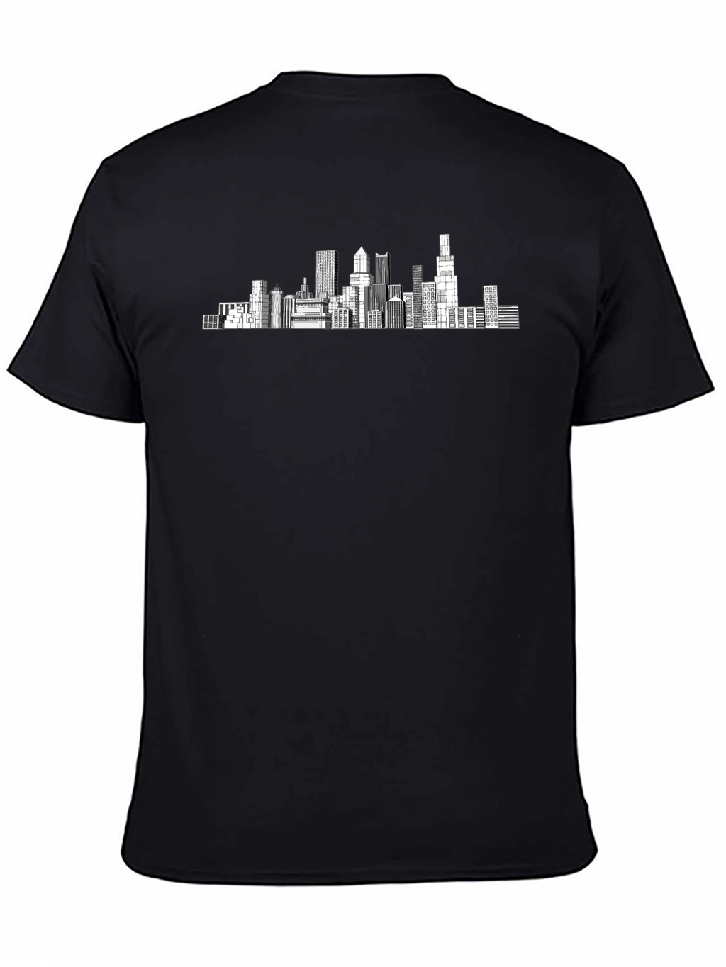 Cityscape Graphic Tee - Modern Black T-Shirt