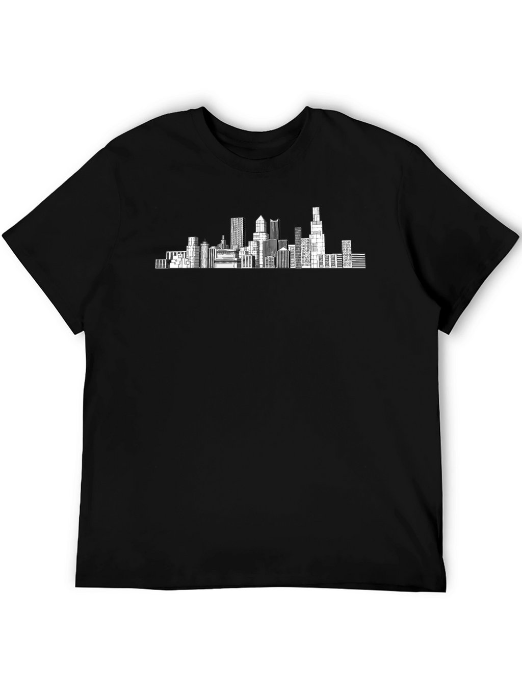Cityscape Graphic Tee - Modern Black T-Shirt