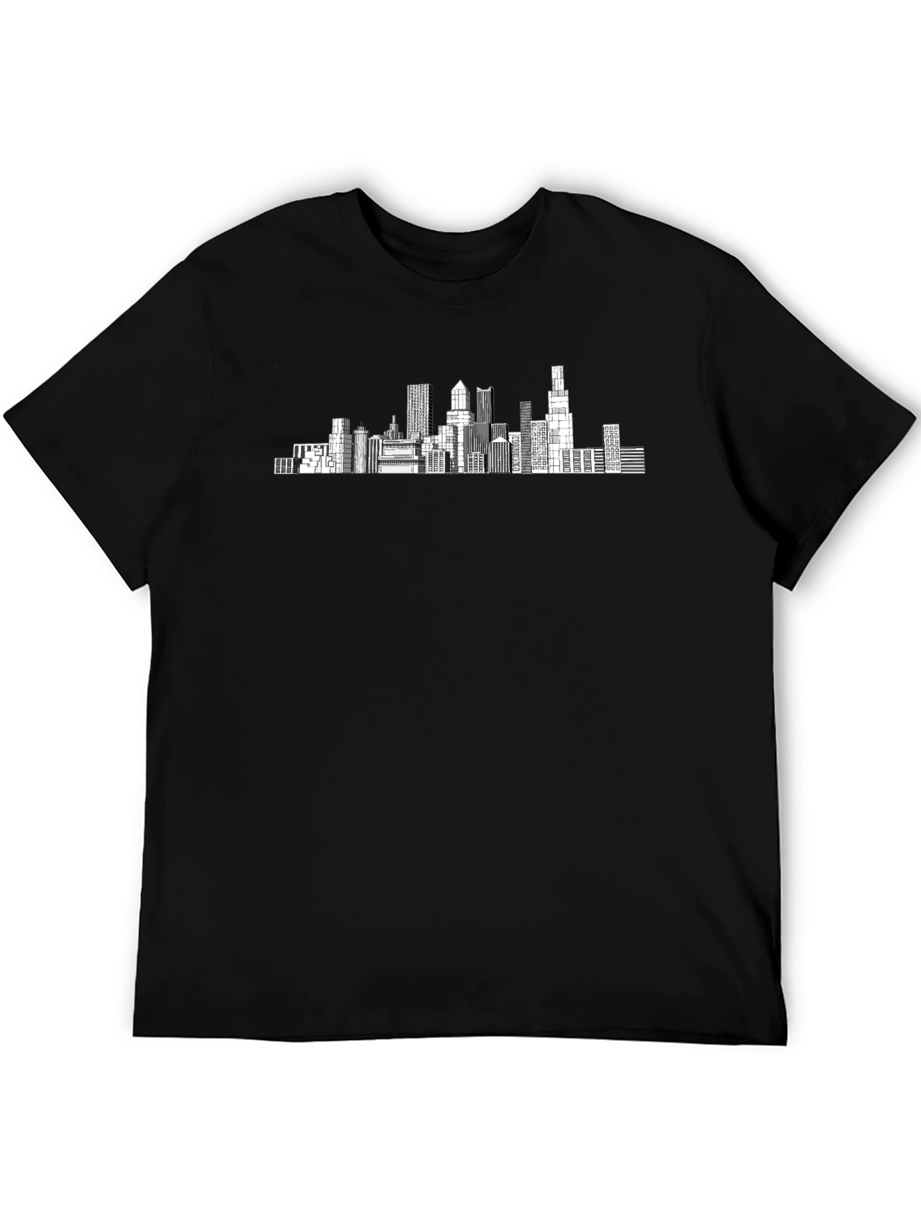 Cityscape Graphic Tee - Modern Black T-Shirt