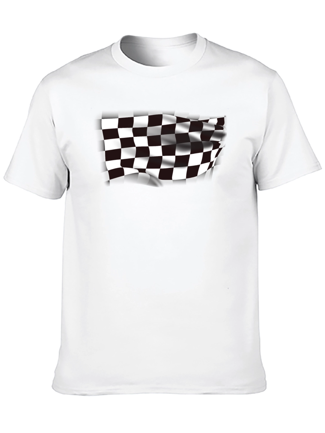 Checkered Flag Graphic Tee - Race Day Ready!