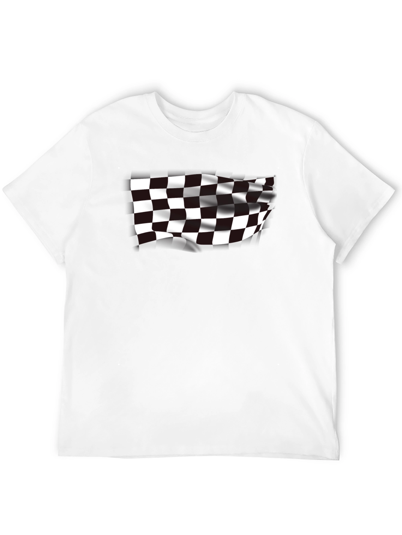 Checkered Flag Graphic Tee - Race Day Ready!