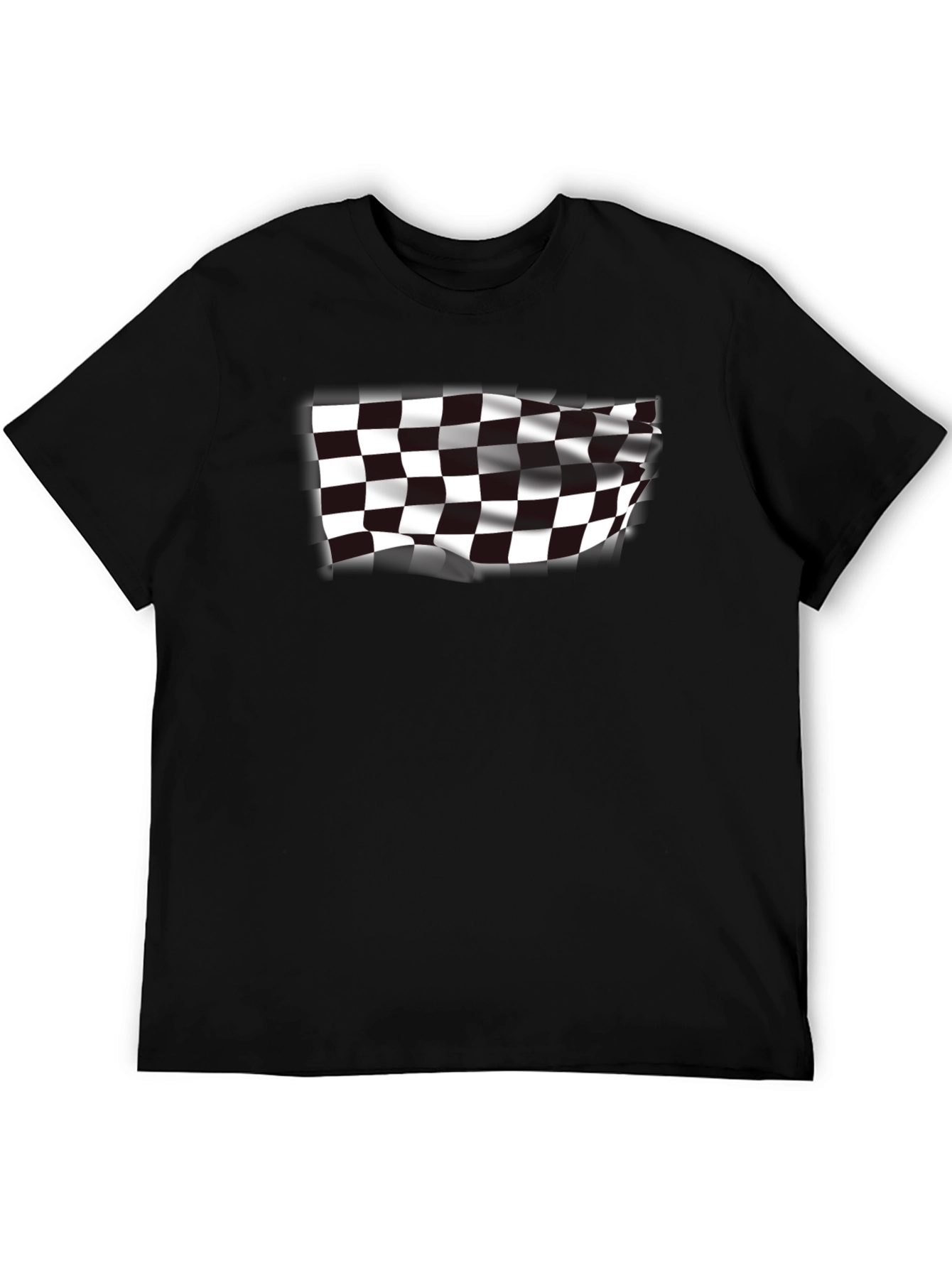Checkered Flag Graphic Tee - Race Day Ready!