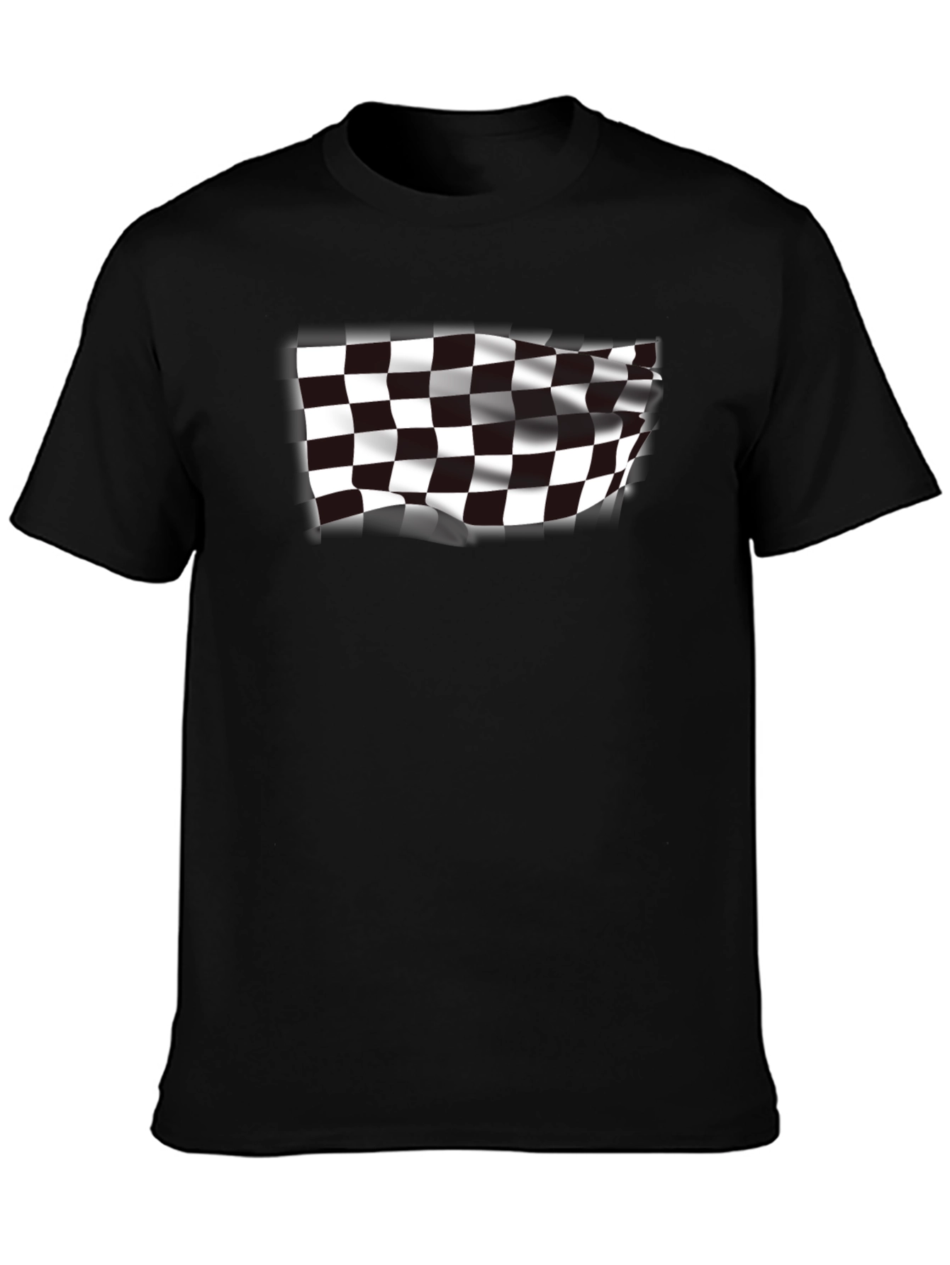 Checkered Flag Graphic Tee - Race Day Ready!