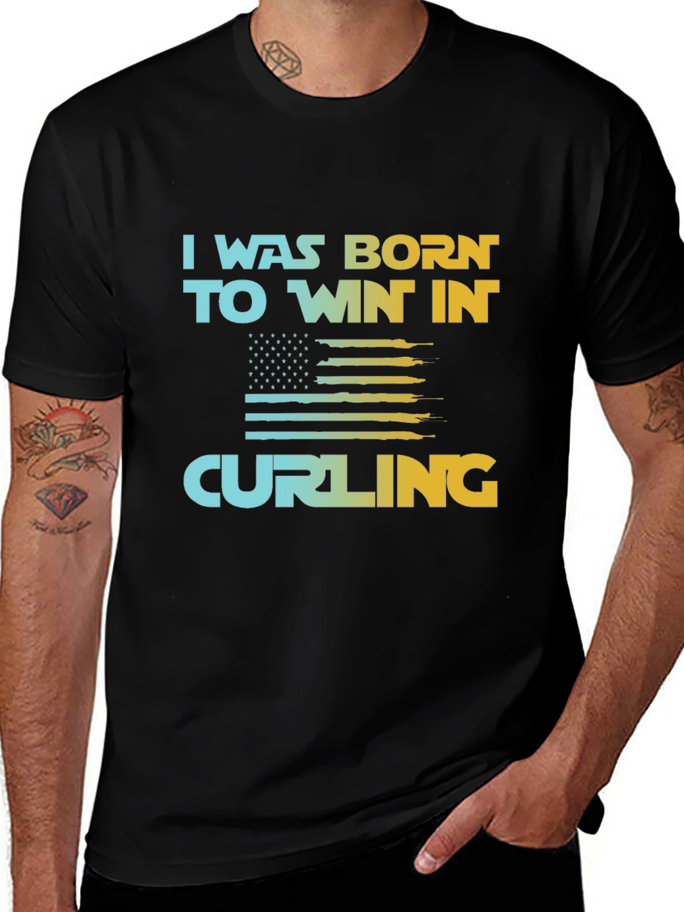 Curling Fan T-Shirt - Born to Win