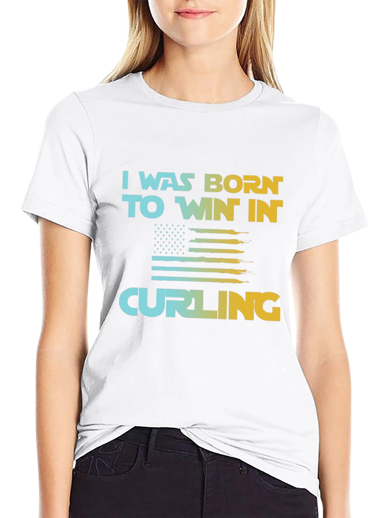 Curling Fan T-Shirt - Born to Win