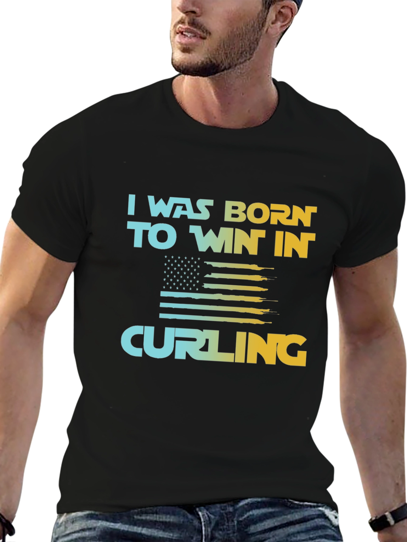 Curling Fan T-Shirt - Born to Win