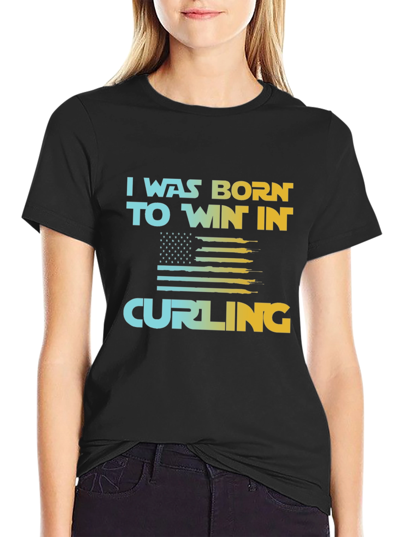 Curling Fan T-Shirt - Born to Win